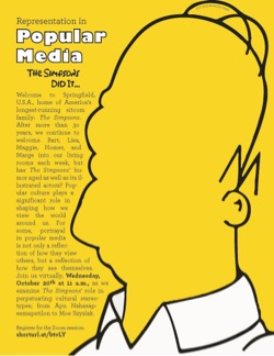 Representation in Popular Media - The Simpsons Did It Event Flyer