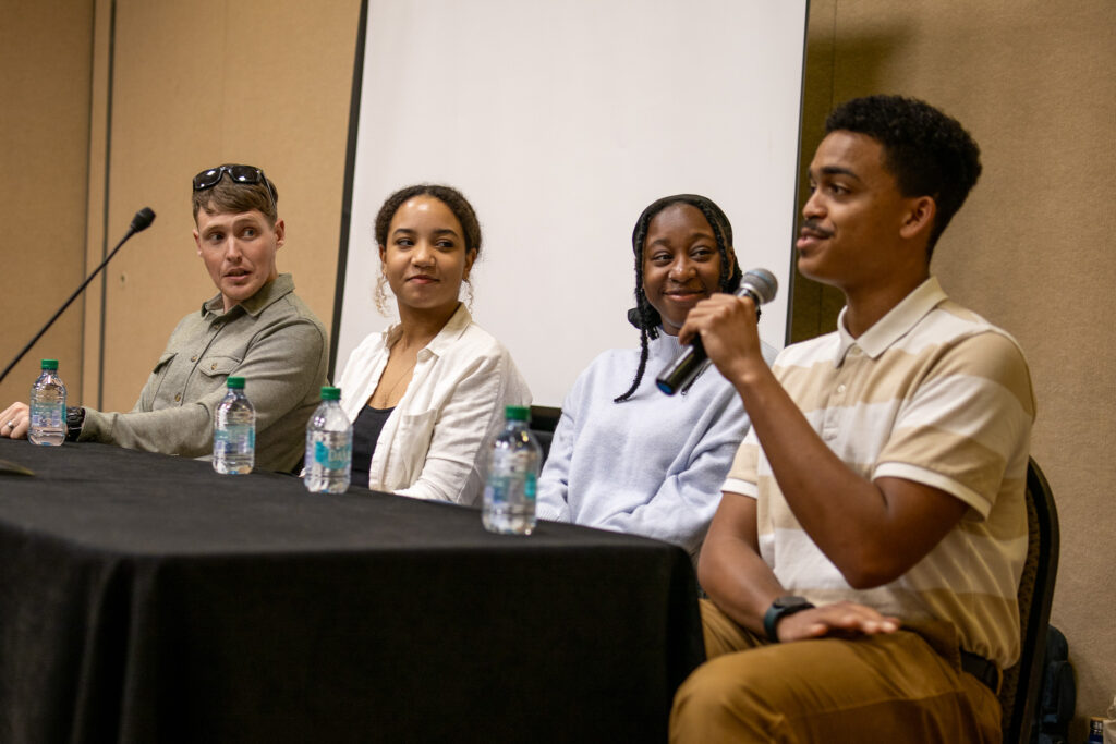 a set of students serving as a panelist