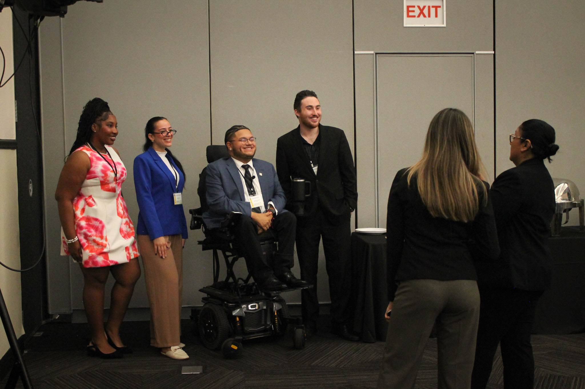 Featured knights posing for a photo